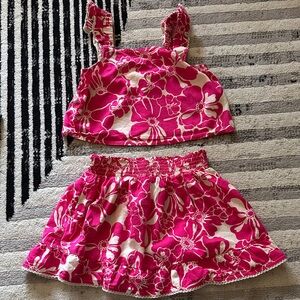 GAP Kids Pink Floral set. Worn only a few times